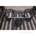 Outsunny 3pc Antique Outdoor Rattan Wicker Chairs Set Coffee Table